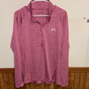 Under Armour - Women’s Pink Half-Zip pullover. Size x-large